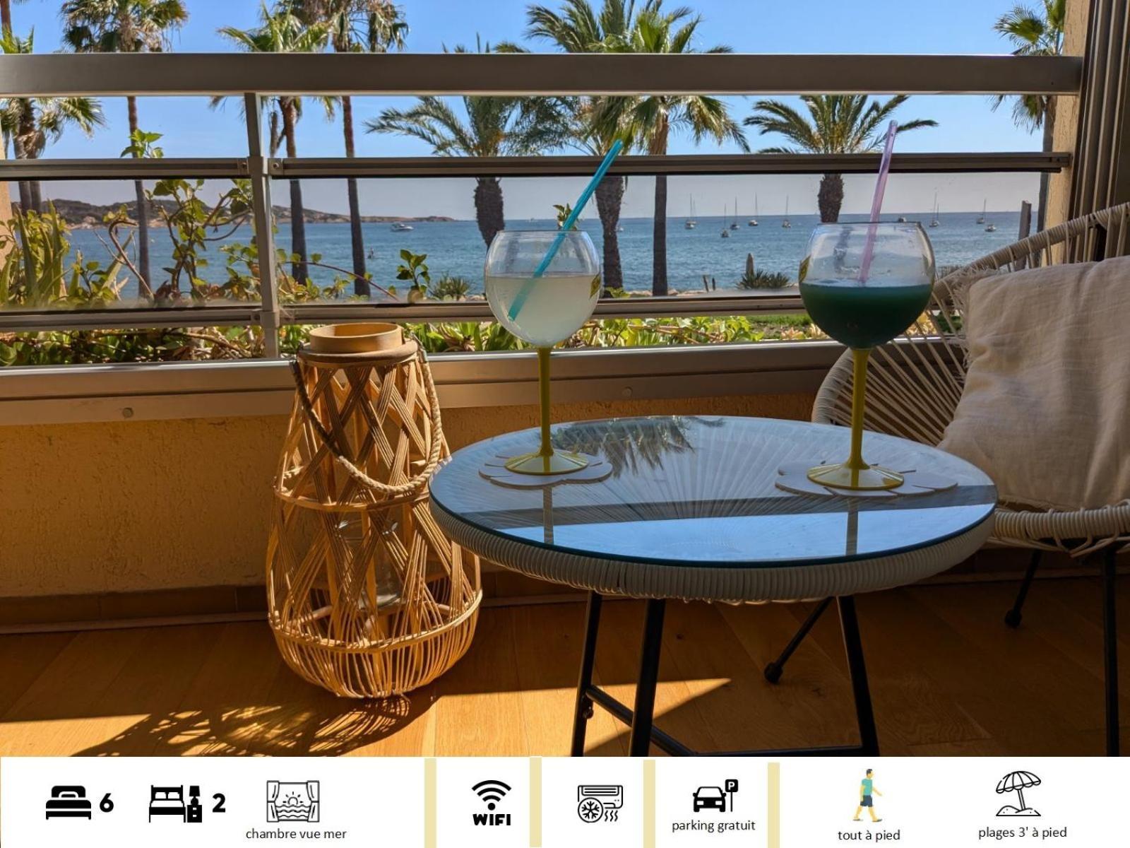 T3 vue mer et parking gratuit Sanary-sur-Mer Extérieur photo